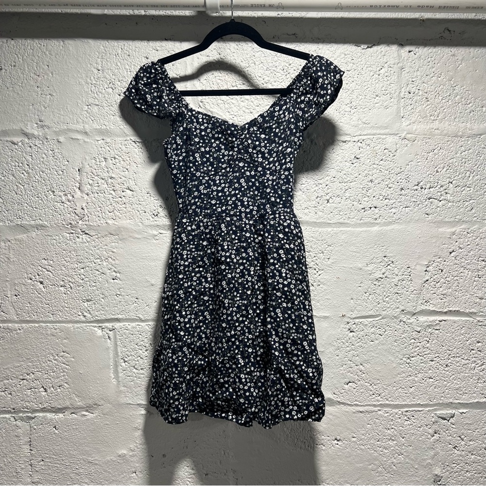 Hollister Blue Floral Print Mini Dress